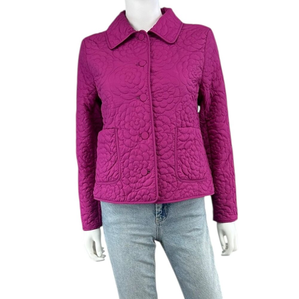 Talbots Purple Quilted Puffer Jacket Size SP F0267